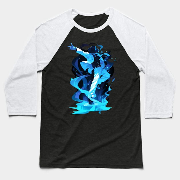 Dance Legend with Swirling Energy - Pop Music Baseball T-Shirt by Fenay-Designs